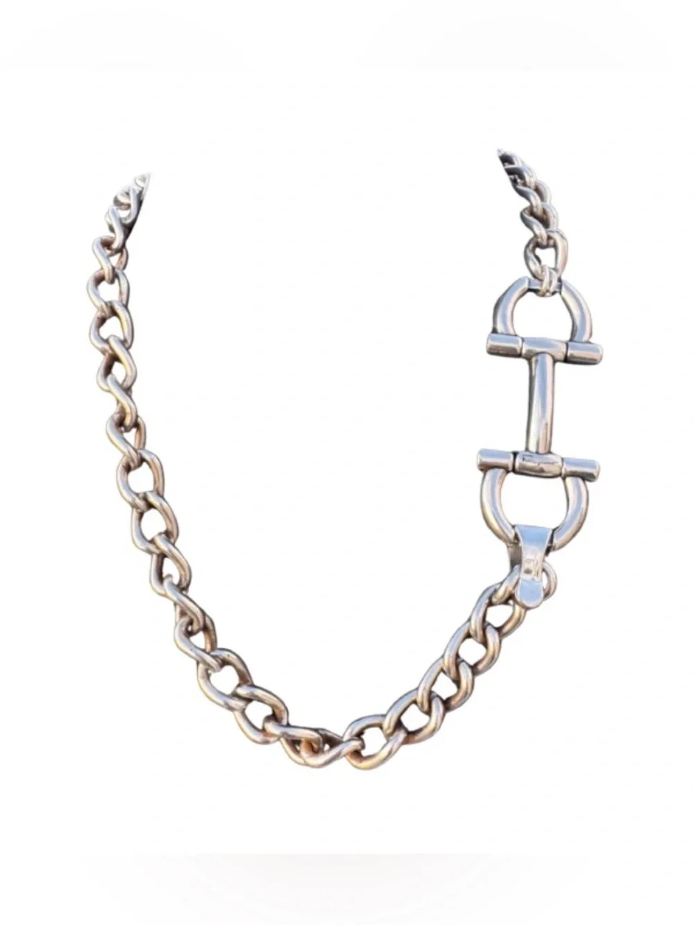 Hand Crafted Upcycled Ferragamo Necklace - Picture 7 of 8